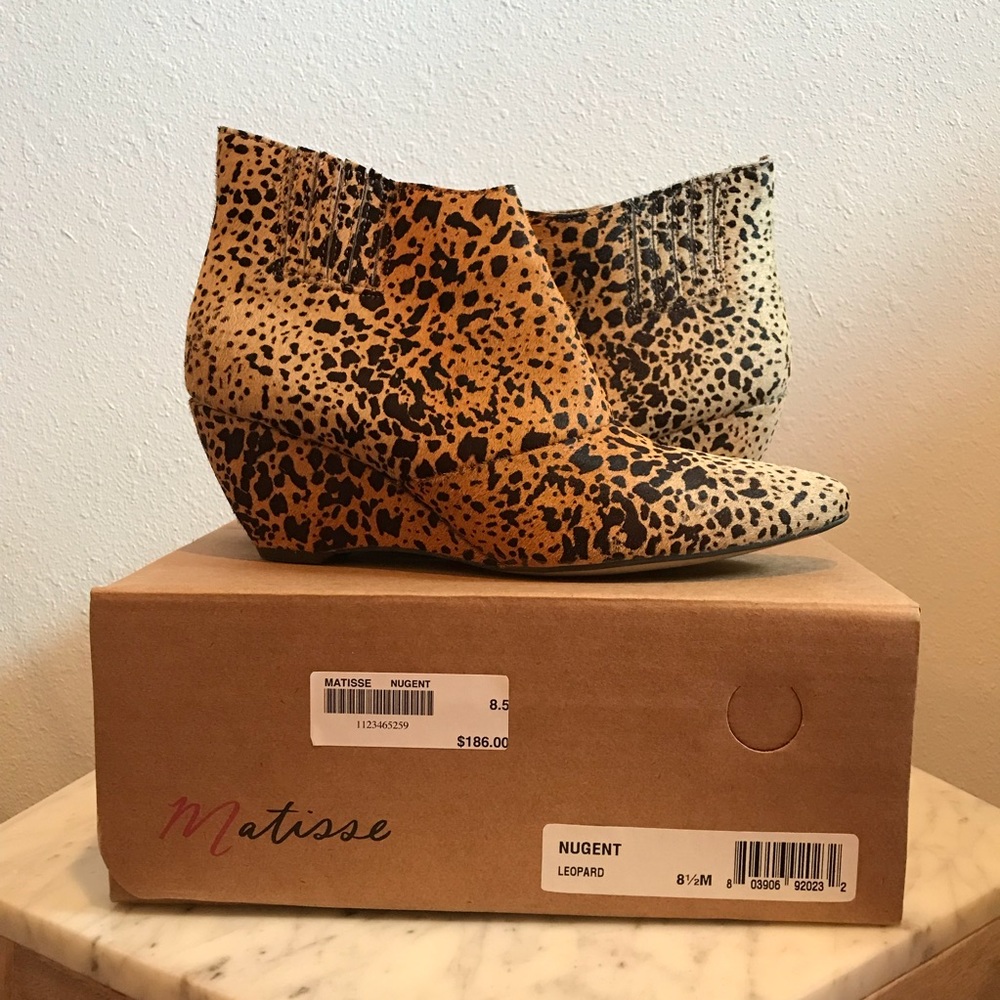 Matisse nudge the leopard bootie 8.5